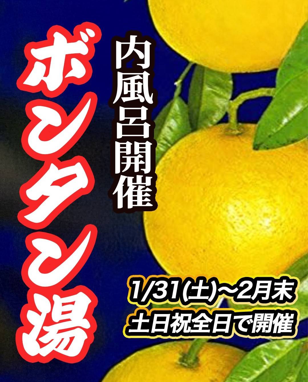 ボンタン湯の告知画像